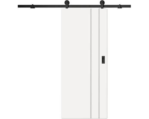 Posuvné dveře s černou vodicí lištou