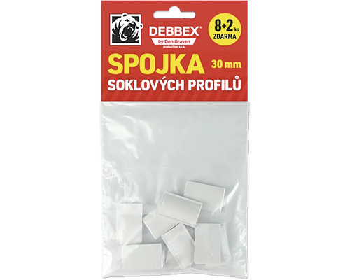 Debbex spojka pro soklové profily, 30 mm, 8 plus 2 kusy