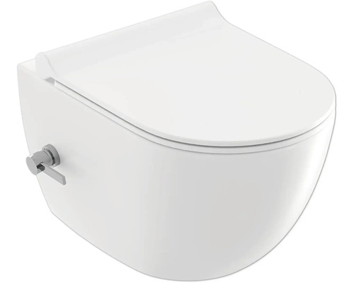 Závěsný bidet s víkem a boční ovládací pákou