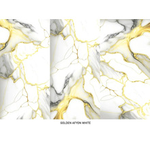 Dekorativní deska se strukturou mramoru a zlatými akcenty