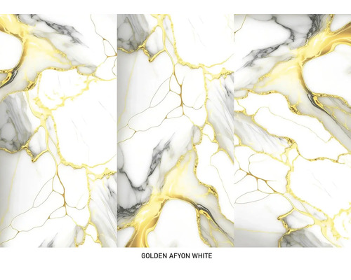 Dekorativní deska se strukturou mramoru a zlatými akcenty