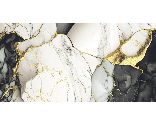 Abstraktní mramorový vzor se zlatými akcenty