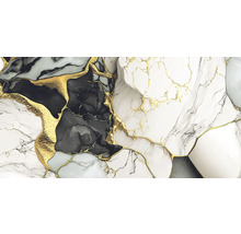 Abstraktní mramorová struktura se zlatými akcenty