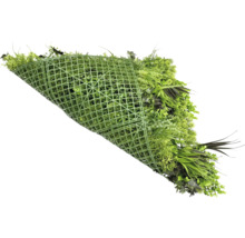 Umělá rostlinná rohož s různými travinami a listy