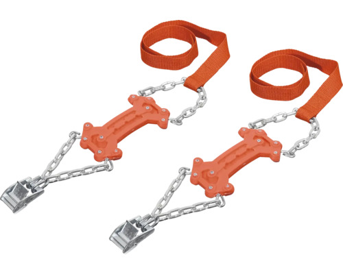 Vyprošťovací pásy univerzální 2ks Hroty na boty s řetězem a popruhem v sadě