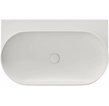 Pohled shora na oválné umyvadlo na desku