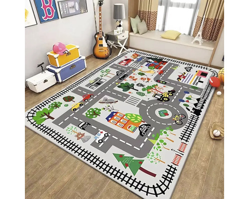 Hrací koberec se vzorem silnice do dětského pokoje