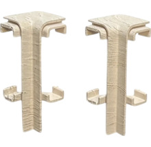 Dva rohové konektory z plastu pro dekoraci stěn