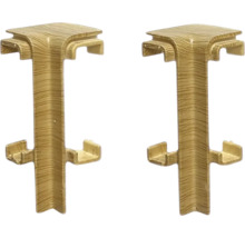 Dva rohové díly soklové lišty z plastu