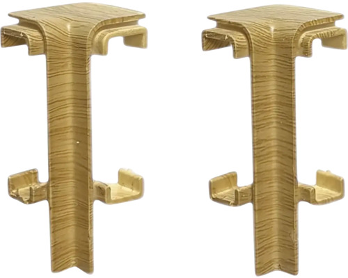 Vnitřní roh soklové lišty SPC Golden Dva rohové díly soklové lišty z plastu