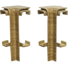 Dva rohové konektory pro podlahové lišty