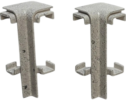 Vnitřní roh soklové lišty SPC Nice Grey Dva rohové konektory z plastu pro okraje trávníku