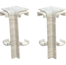 Dva rohové konektory pro pracovní desky