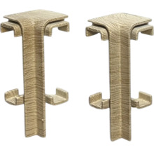 Dva rohové konektory pro soklové lišty