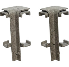 Dva úhelníkové konektory pro regálové systémy