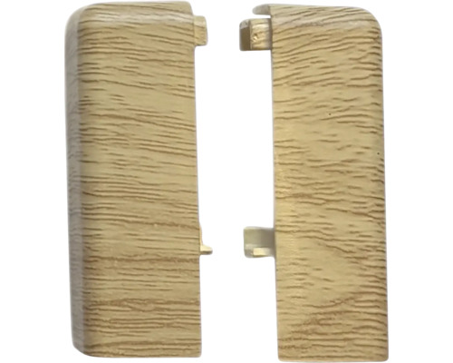 Vnější roh soklové lišty SPC Jagerndorf Dva zakončovací kusy pro soklové lišty s dřevěnou strukturou