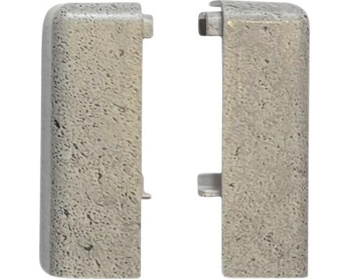 Vnější roh soklové lišty SPC Nice Grey Dva šedé kryty závěsů pro interiérové dveře