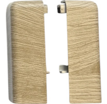 Koncovky soklových lišt s dřevěnou strukturou