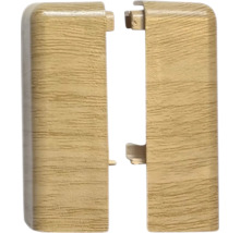 Dva rohové díly pro soklové lišty s dřevěnou strukturou