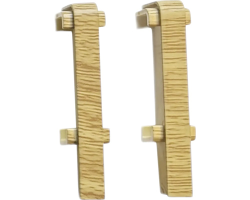 Dva dřevěné distanční prvky pro montáž nábytku