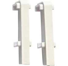 Dva bílé držáky radiátorů pro montáž na stěnu