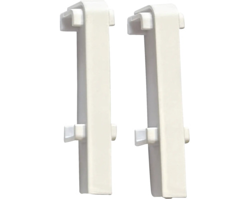 Dva bílé držáky radiátorů pro montáž na stěnu