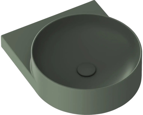 Umyvadlo na skříňku RAVAK Yard zelená 40,5 cm XJX08040000 Kulaté keramické umyvadlo na desku