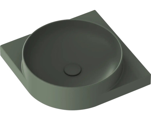 Umyvadlo na skříňku RAVAK Yard zelená 45 cm XJX08245000 Umyvadlo na desku se čtvercovou základnou