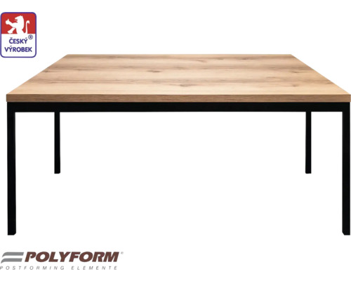 Stolový set Klasik 150 x 80 x 73 cm, tloušťka 19 mm, dub zlatý Jídelní stůl s dřevěnou deskou a kovovým rámem