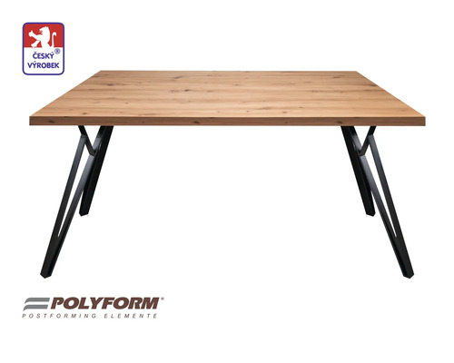 Stolový set Standard 150x80x75 cm 38 mm dřevo královské Jídelní stůl s dřevěnou deskou a kovovýma nohama