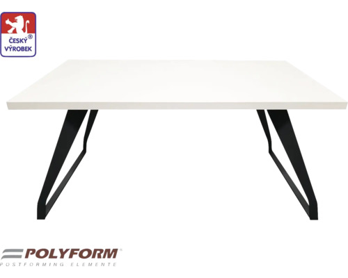 Stolový set City 150 x 80 x 75 cm, tloušťka 38 mm, bílý Stůl s deskou a nohama