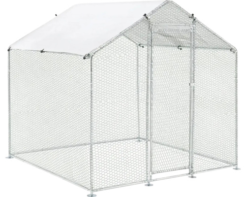 Volně stojící kurník s pletivem a střechou