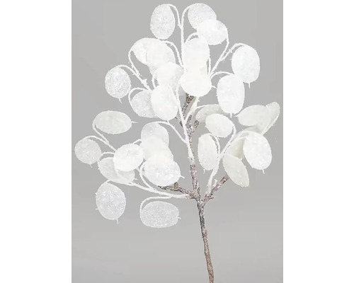 Dekorativní větev s kulatými, třpytivými listy