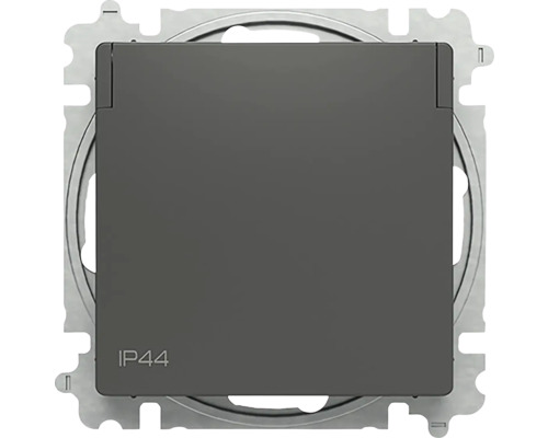 Zásuvka ABB 6619T-A06995 237 Zoni IP44 černá matná s klapkou Spínací modul s ochranou IP44