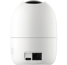 Zadní pohled na bezpečnostní kameru s porty USB a Ethernet