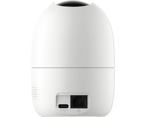 Zadní pohled na bezpečnostní kameru s porty USB a Ethernet