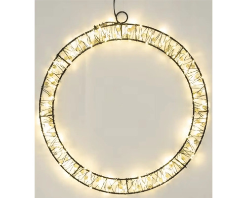 Dekorativní LED osvětlený kruh pro vánoční dekorace