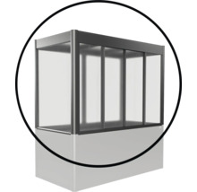 Sprchový kout s hliníkovým rámem a průhlednými plastovými panely