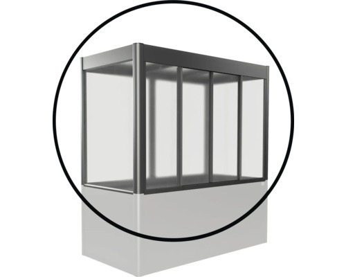 Sprchový kout s hliníkovým rámem a průhlednými plastovými panely