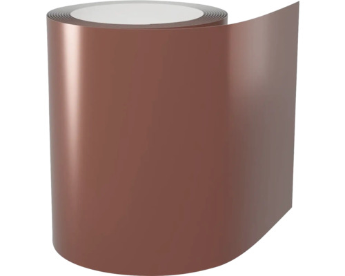 Ocelový svitek 330x6000x0,4 mm pozinkovaný RAL3009 Role hnědé těsnicí pásky