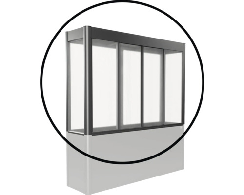 Systém zasklení balkonu s hliníkovým rámem a průhlednými panely