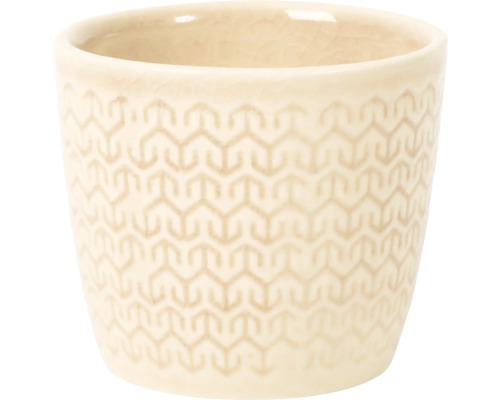 Keramický květináč s geometrickým vzorem