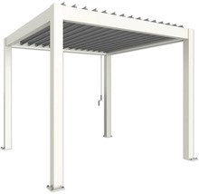 Volně stojící pergola s lamelovou střechou do zahrady