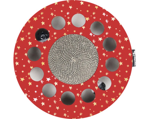 Hračka pro kočky se škrabadlem a hrou s míčem