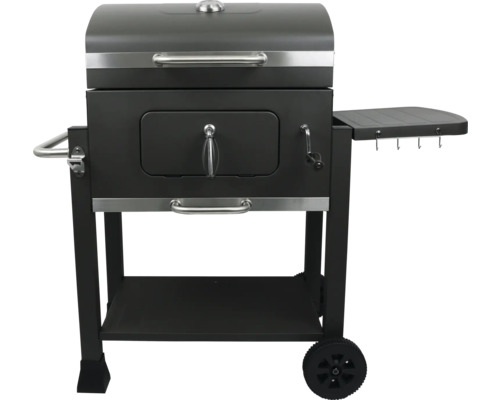 Gril na dřevěné uhlí Montreal 117 x 65 cm Gril na dřevěné uhlí s odkládací plochou a kolečky