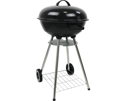 Kulatý gril s víkem, odkládací plochou a kolečky