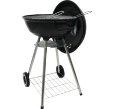 Kulatý gril s grilovacím roštem, víkem a odkládací plochou