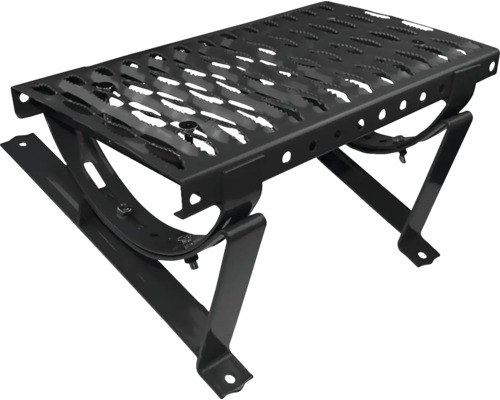 Kovový nášlap 40 cm černý Kovový schod s protiskluzovým povrchem pro venkovní použití