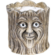 Květináč z litého kamene s obličejem stromu