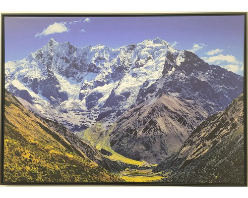 Nástěnný obraz s horským motivem v rámu